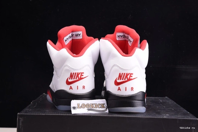 Cheap TB Air DA1911-102 Jordan Red Tongue (2020) Retro Fire 5 Silver 0825